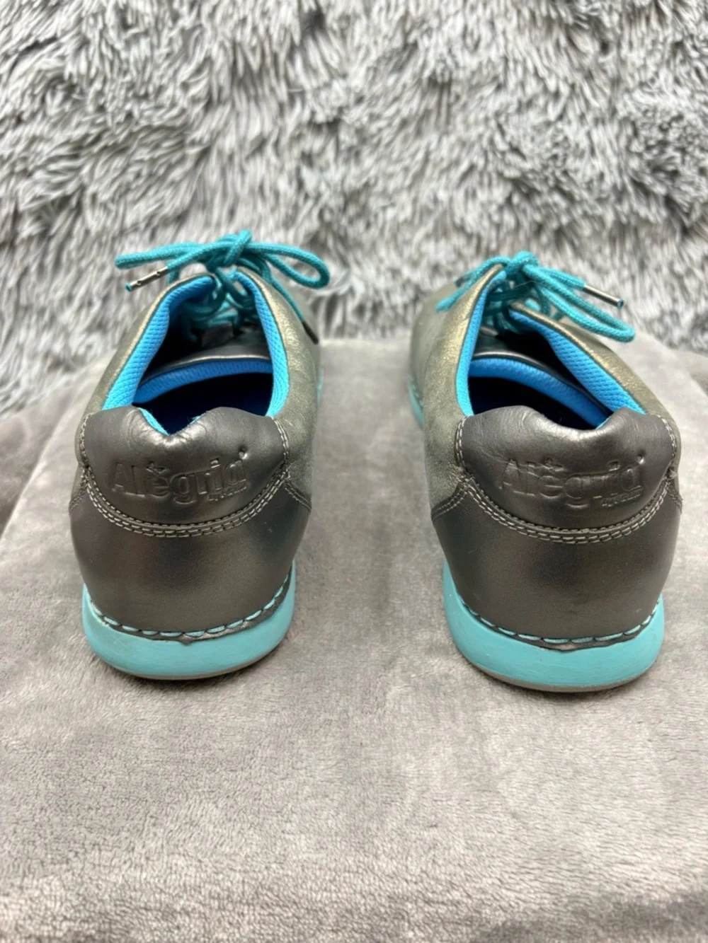 Alegria Sneakers Womens 38 US 8 8.5 Essence Pewter Leather Casual Gray